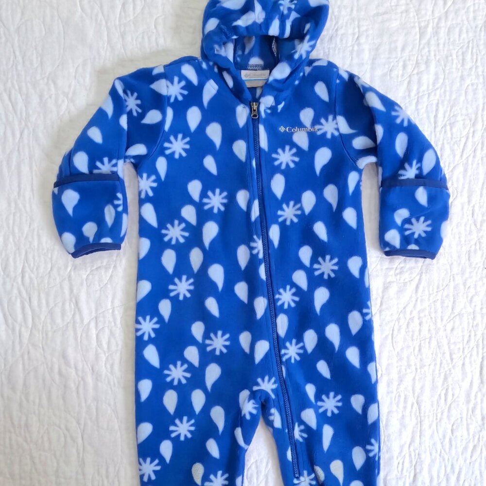 Columbia Blue & White Hooded Fleece One-Piece